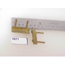 1071 - HO Scale - Steam Loco, freight pilot, or tender end-beam, 35/64"W x 5/32" deep step (pre-tinned w/solder) - Pkg. 2