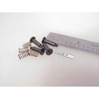 2228-5 - Metric bolster screws, with springs 2mm x 10mm long, 2mm long thread - Pkg.4 each