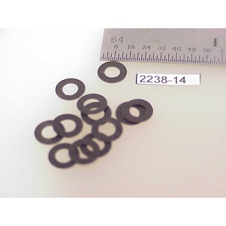2238-14 - Washers, flat, nylon, 6mm wide,  3.25mm ID hole, 0.25mm thick - Pkg.12