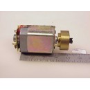 2386 - Motor, can, Buhler w/ larger flywheel, single shaft, 1 15/16" long overall, 3/4" x 1" diameter, 2mm shaft  - Pkg. 1
