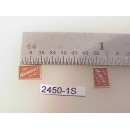 2450-01S - Logo, Milwaukee Road, small 1/4" x 3/16", stainless letters  - Pkg. 2