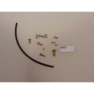 3083 -HO Steam Loco,parts bag, 1.4mm,  1.7mm, 2.0mm  screws, misc. valve-gear screws, rubber hose, springs - Pkg.1 set