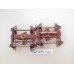 9638-6 -HO Andrews 50-ton U-section, Coil-sprung, 5'-6" WB, 33" whls, full brake detail F/P freight car red - Pkg. 1 Pair