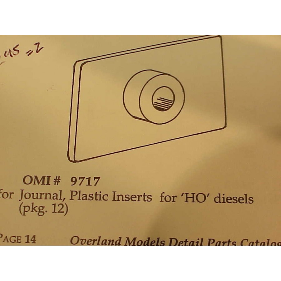 9717 - Truck Journal, Diesel, Plastic Inserts for 'HO' diesels - Pkg. 12
