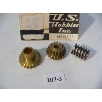 O Scale US Hobbies U-185 Steam Locomotive Brass Gearbox Gear Set  #107-3