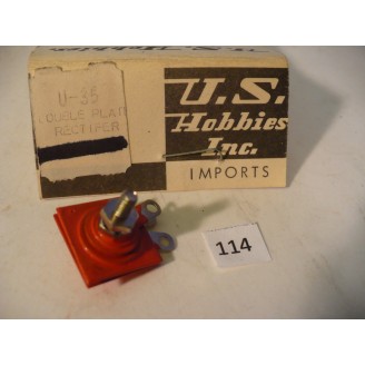 O Scale US Hobbies Steam Locomotive: Electrical Parts: Single Plate Rectifier   #114 