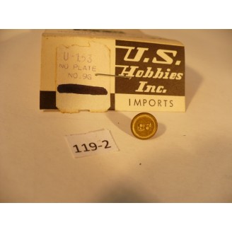 O Scale US Hobbies Steam Locomotive Smokebox Front Number Plate #119-2