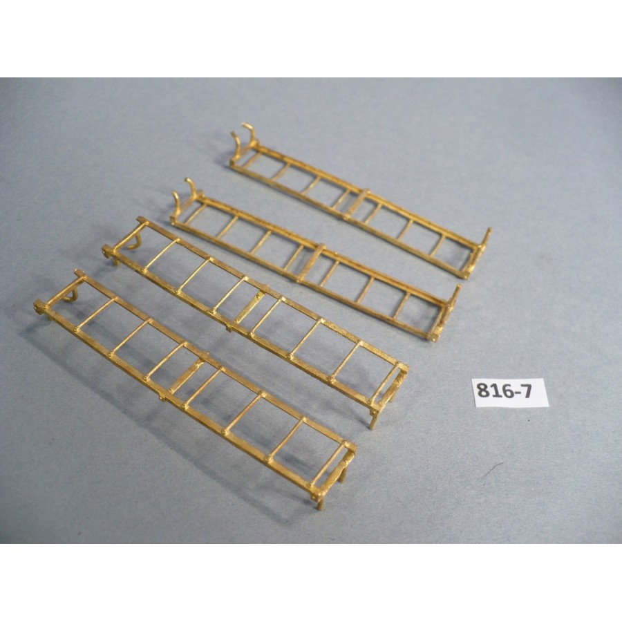 4 8-rung #810.1 BRASS IMPORTS O American Scale Models Freight Car Ladders Set 