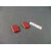 1012-37 - HO Scale - Steam Loco cab roof hatch cover, sliding, w/ brackets, 3/8L x 5/16W, f/p oxide red - Pkg. 2