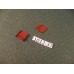 1012-37 - HO Scale - Steam Loco cab roof hatch cover, sliding, w/ brackets, 3/8L x 5/16W, f/p oxide red - Pkg. 2