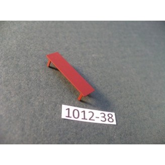 1012-38 - HO Scale - Steam Loco cab roof hatch cover, w/ brackets, f/p oxide red - Pkg. 1