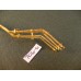 706-6 BRASS O Extended Paired Air Hoses for steam loco pilot, etc. pkg.2 pair