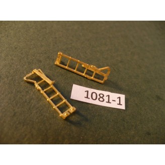 1081-1 HO BRASS Steam Loco Tender Ladders, PSC SP 5000 etc. 6 Rung