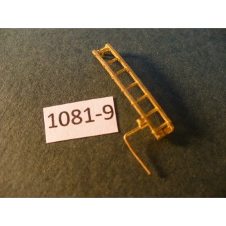 1081-9  HO BRASS Steam Loco Tender Deck Ladder, PSC SP F-3 etc.,  7-Rung