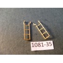 1081-35  HO BRASS Steam Loco Tender Ladders, PSC Milw F6 etc.   4-Rung