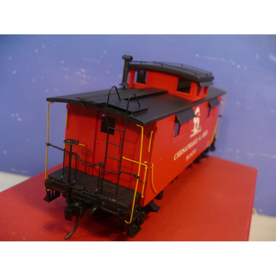 BRASS O Yoder Chesapeake & Ohio Wood Caboose F/P #90853