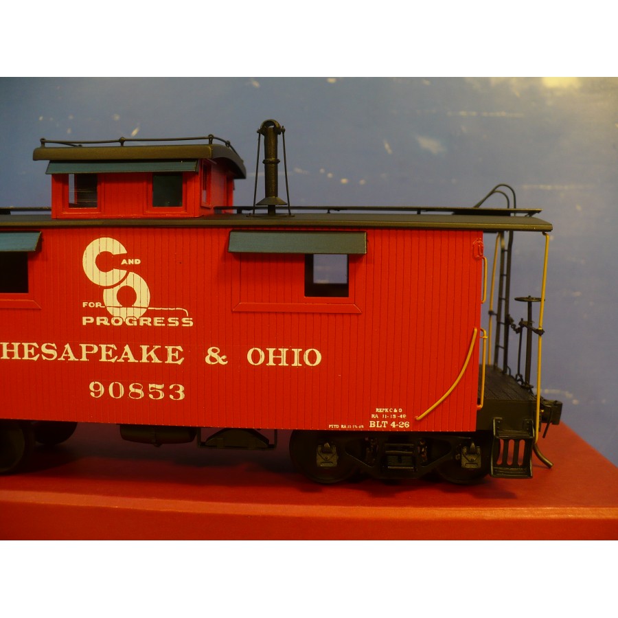 BRASS O Yoder Chesapeake & Ohio Wood Caboose F/P #90853