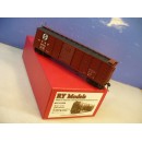 BRASS O Yoder Santa Fe Bx-3 Sectional Sheathed Box Car F/P