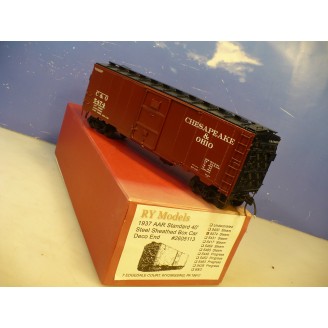 BRASS O Yoder Chesapeake & Ohio 1937 AAR "Deco End" Box Car F/P